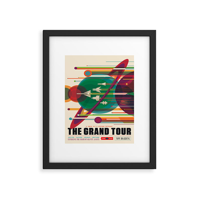 NASA Retro Space Travel Poster The Grand Tour Framed Art Print Gallery Image 5
