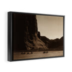 Navajo Riders - Canyon de Chelly - Edward Curtis Photo Print Framed Canvas Print Gallery Image 2