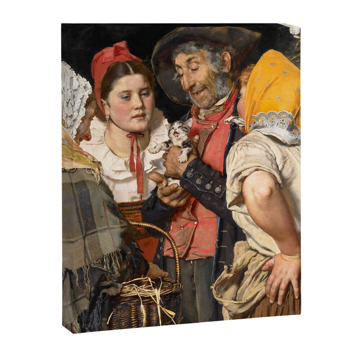 Old Man's Treasure by Karl Gussow, 1876 Canvas Print Gallery Image 1