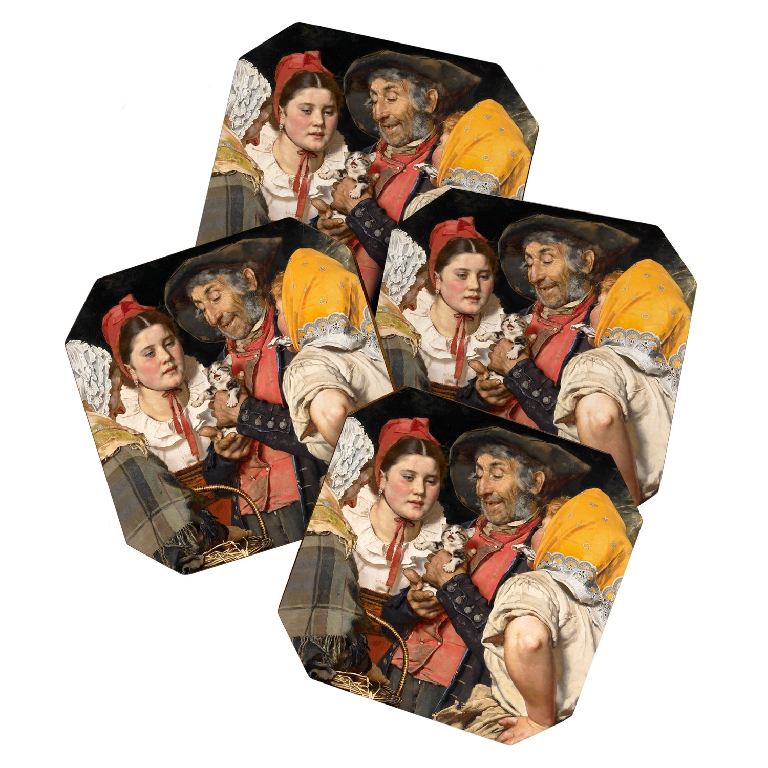 Old Man's Treasure by Karl Gussow, 1876 Coaster Gallery Image 1