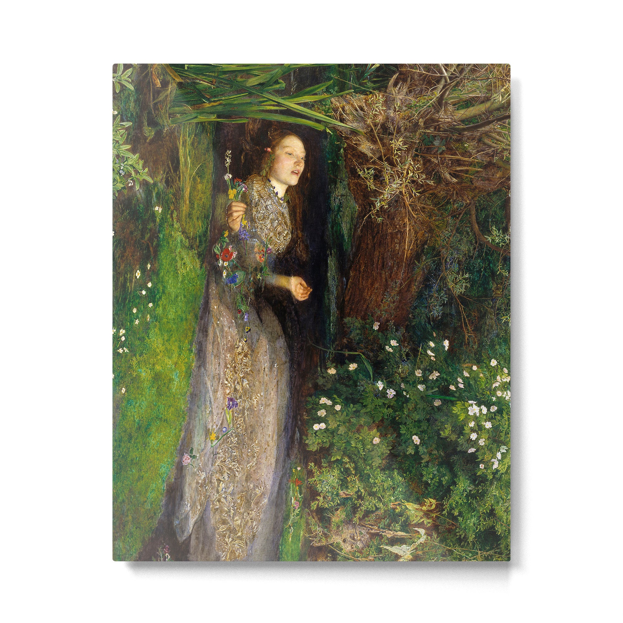 Ophelia Painting by John Everett Millais Metal Print Gallery Image 4