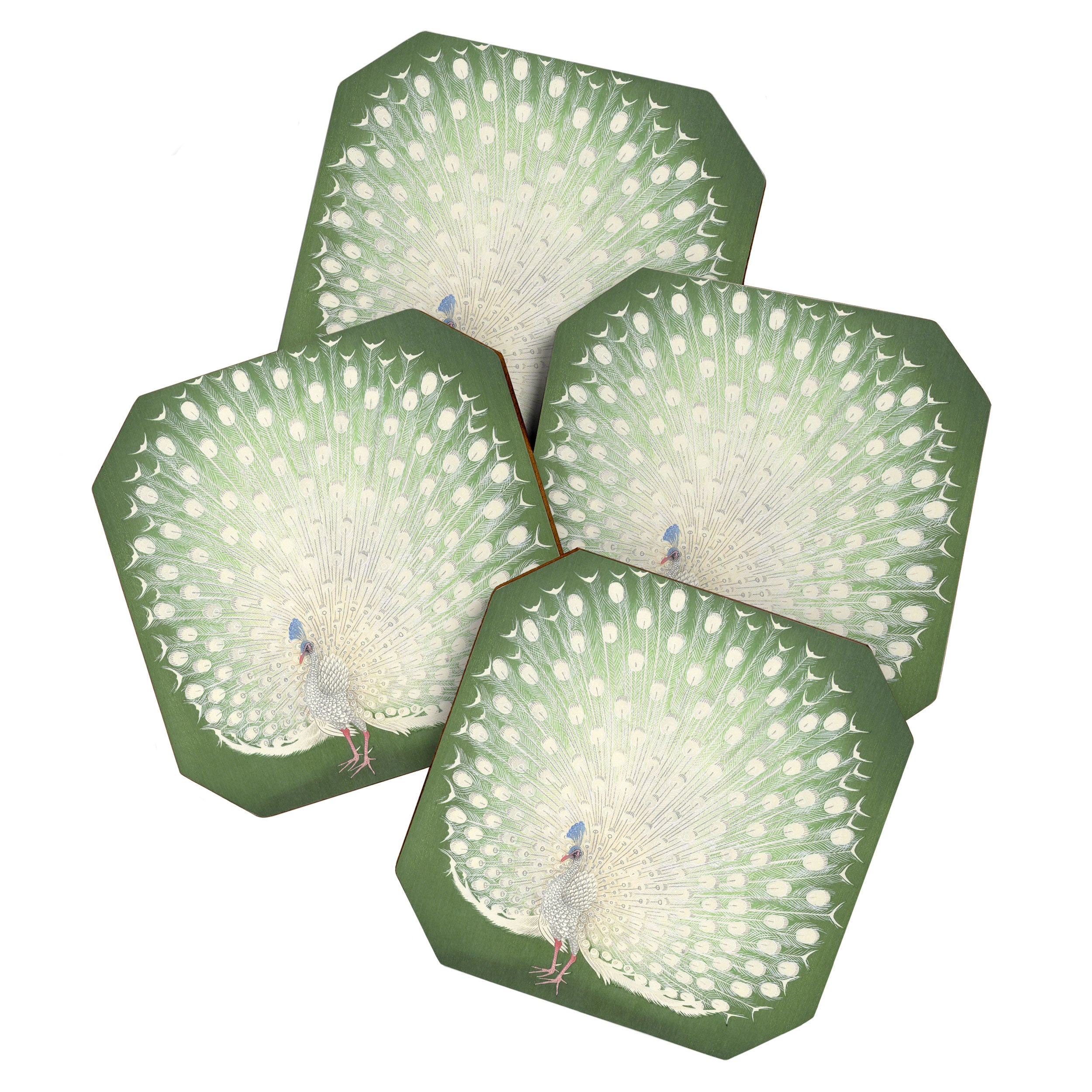 Peacock, Ohara Koson - Japanese Woodcut Coaster Gallery Image 1