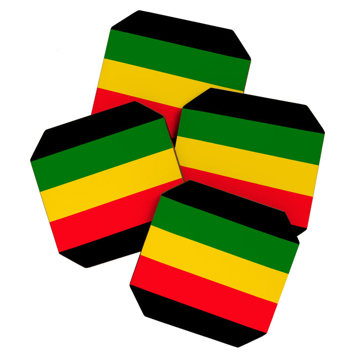 Rastafarian Colors Coaster Gallery Image 1