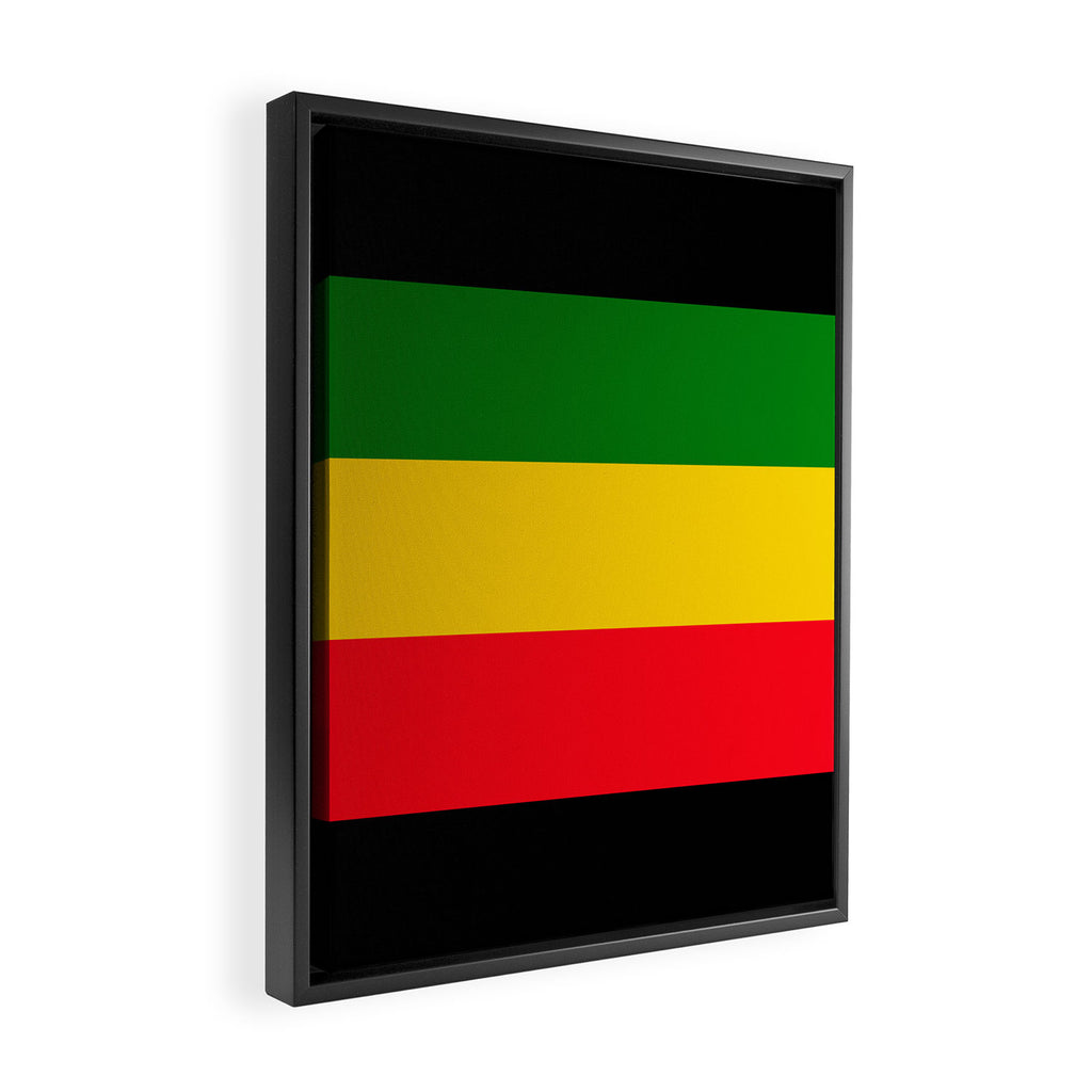 Rastafarian Colors Framed Canvas Print Gallery Image 2