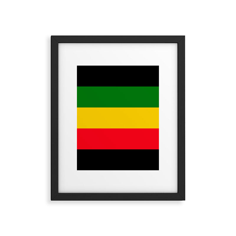Rastafarian Colors Framed Art Print Gallery Image 6
