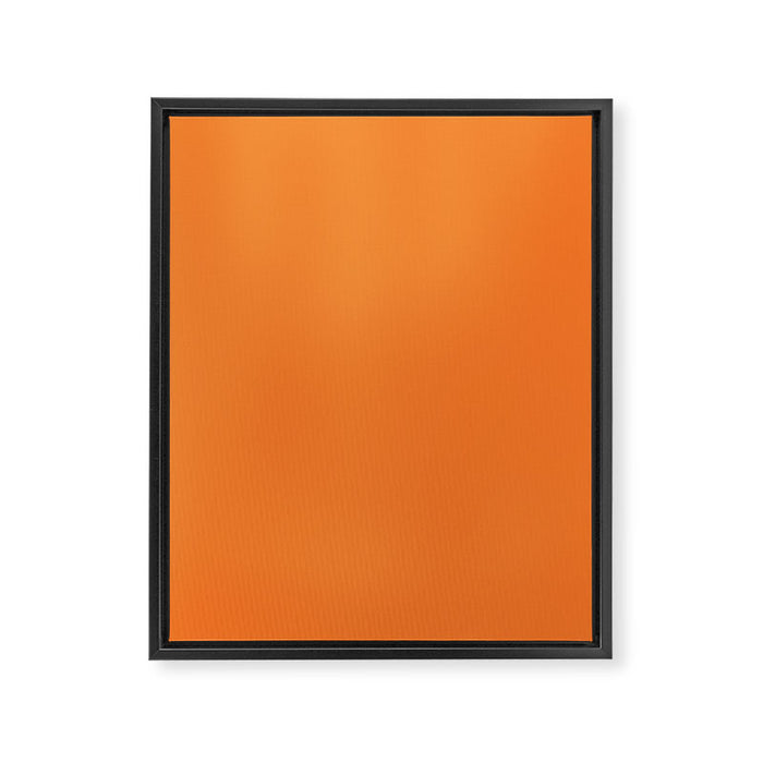Tangerine - Solid Color Collection Framed Canvas Print Gallery Image 1