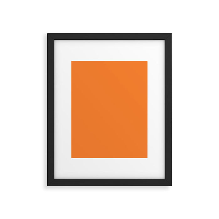 Tangerine - Solid Color Collection Framed Art Print Gallery Image 1