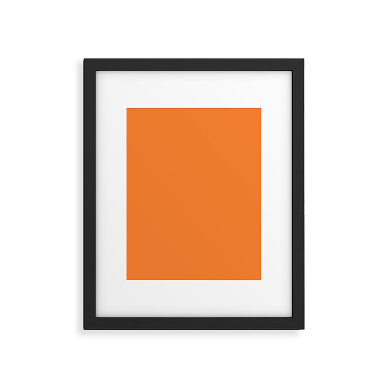 Tangerine - Solid Color Collection Framed Art Print Gallery Image 6