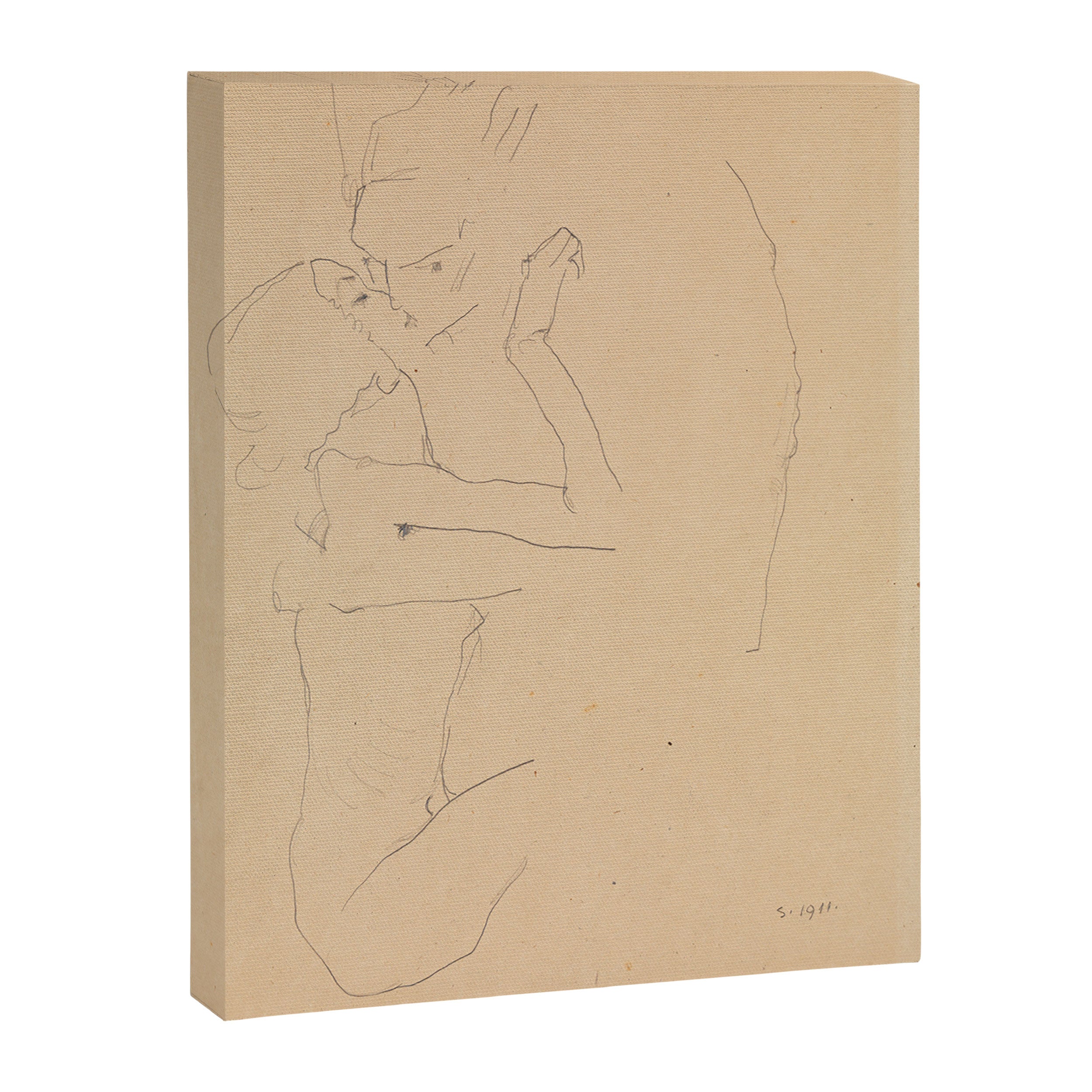 The Kiss 1911, Egon Schiele Canvas Print Gallery Image 6