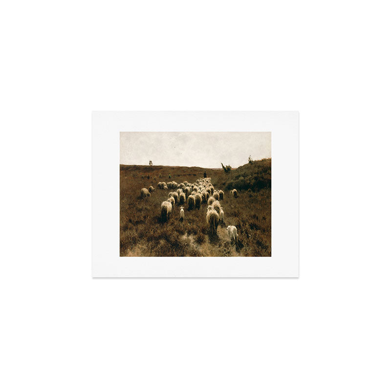 The Return of the Flock, Laren by Anton Mauve Art Print Gallery Image 1