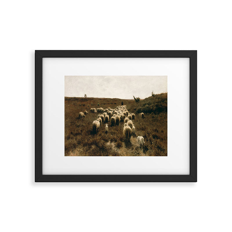 The Return of the Flock, Laren by Anton Mauve Framed Art Print Gallery Image 5