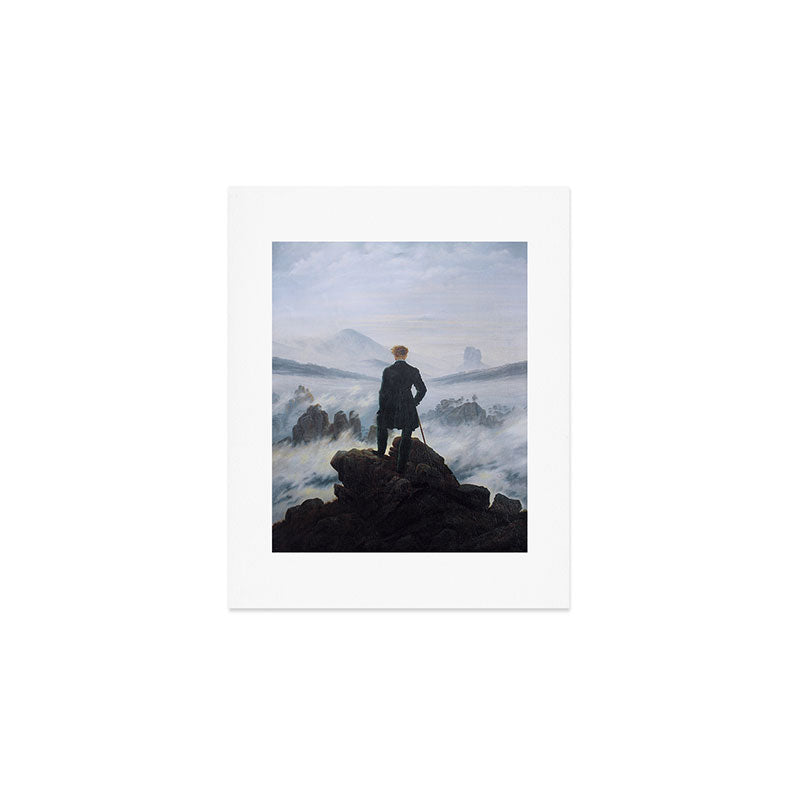 The wanderer above the sea of fog by Caspar David Friedrich Art Print Gallery Image 1