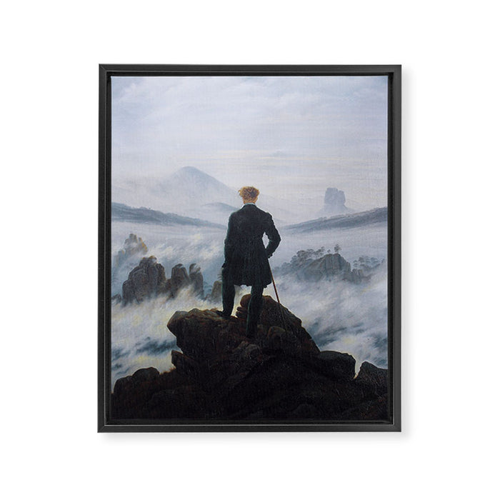 The wanderer above the sea of fog by Caspar David Friedrich Framed Canvas Print Gallery Image 1