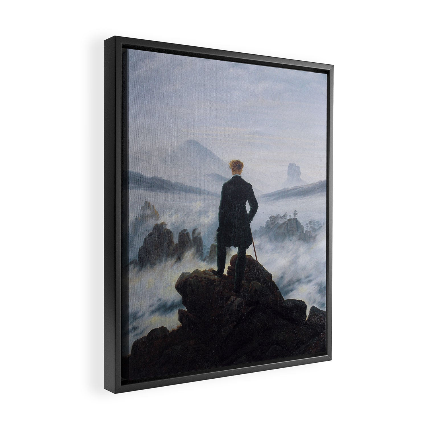The wanderer above the sea of fog by Caspar David Friedrich Framed Canvas Print Gallery Image 2