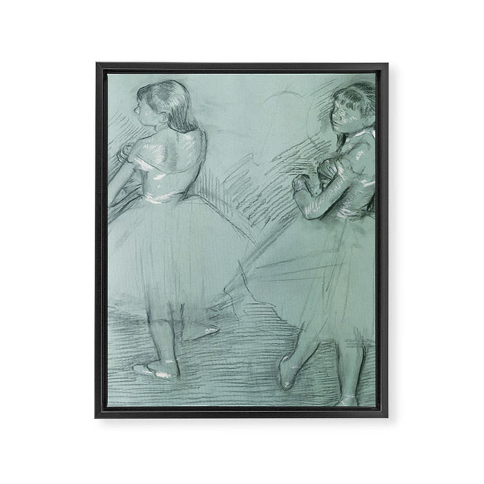Two Dancers by Edgar Degas, 1879 Framed Canvas Print Gallery Image 1