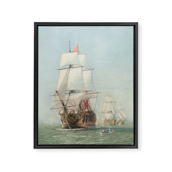 Vintage Ship Art Framed Canvas Print Gallery Image 1
