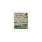 Cherry Blossoms on Spring River Ukiyo-e Japanese Art Art Print Gallery Image 1