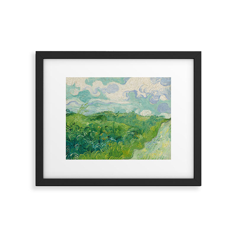 Green Wheat Fields, Auvers, 1890, Vincent van Gogh Framed Art Print Gallery Image 5
