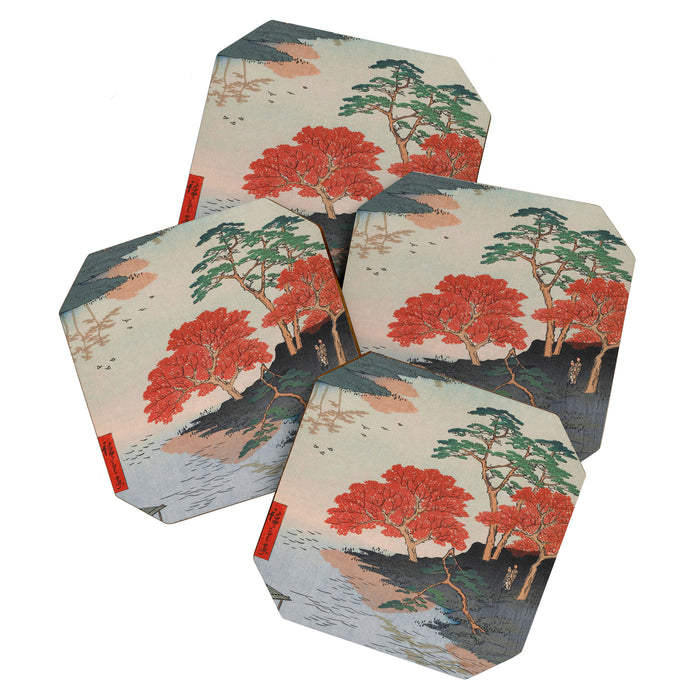 Inside Akiba Shrine Vintage Ukiyo-e Japanese Art Coaster Gallery Image 1
