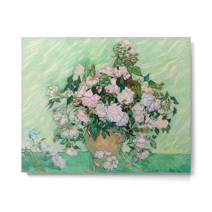 Pink Roses Van Gogh Metal Print Gallery Image 1