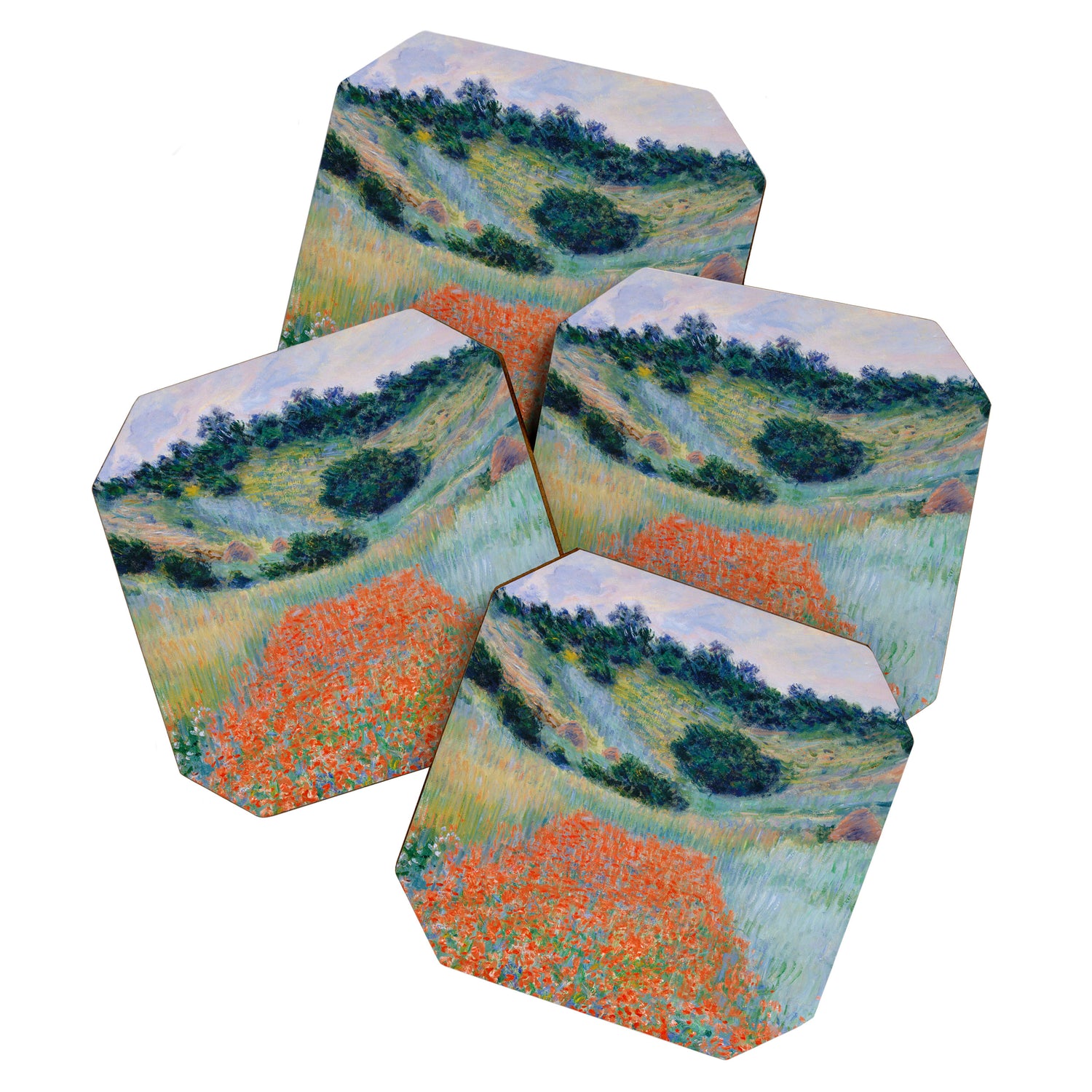 Poppy Field in a Hollow near Giverny Claude Monet Coaster Gallery Image 1