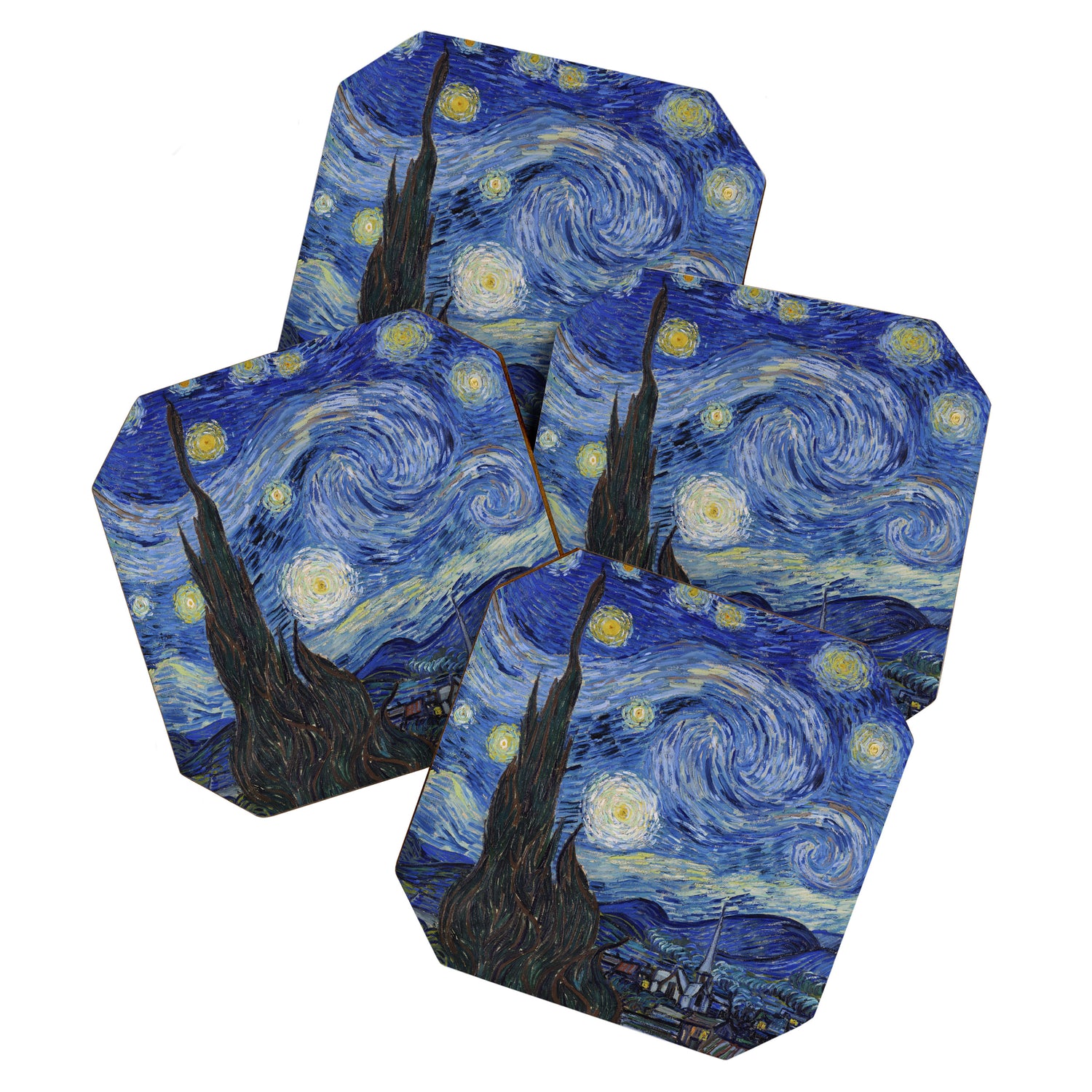 The Starry Night by Vincent van Gogh Coaster Gallery Image 1