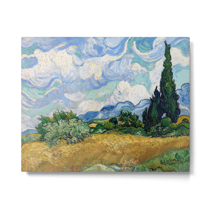 Wheat Field with Cypresses by Vincent van Gogh Metal Print Gallery Image 1