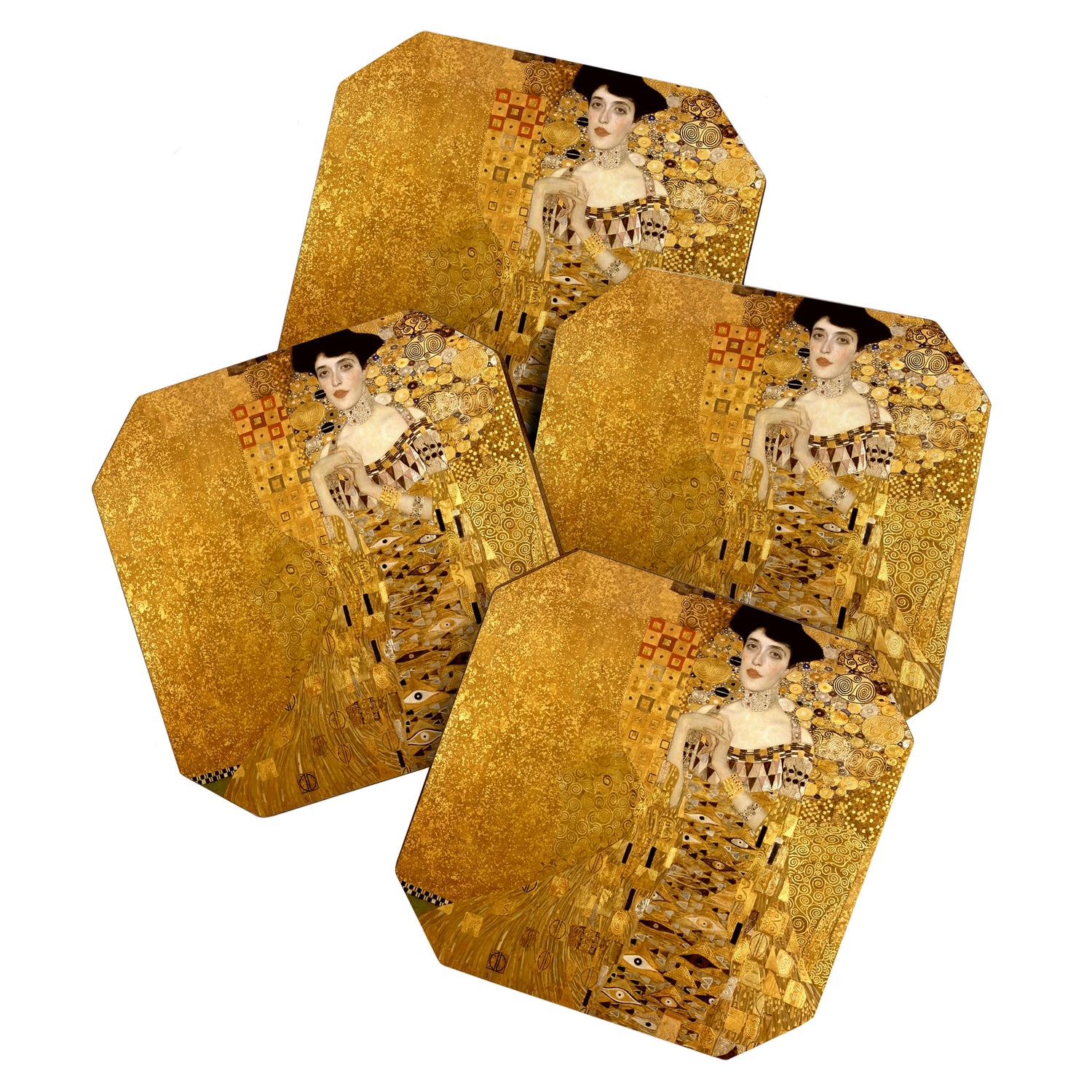 Woman in Gold Portrait by Gustav Klimt Coaster Gallery Image 1