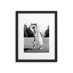 Audrey Hepburn Playing Golf, Black and White Vintage Art Framed Art Print Gallery Image 5