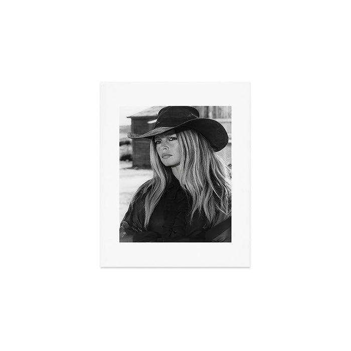 Brigitte Bardot in Black Hat Art Print Gallery Image 1