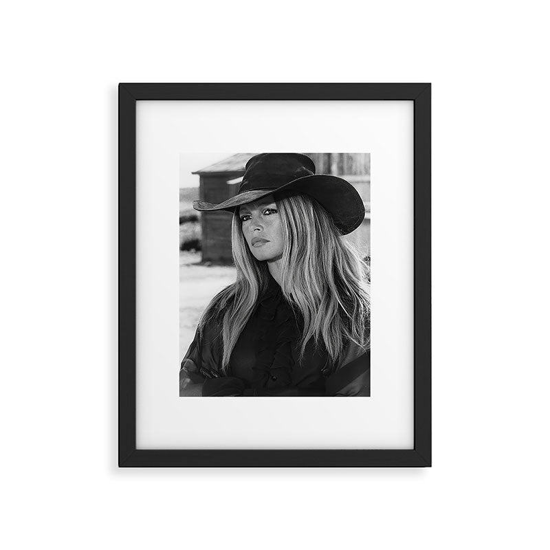 Brigitte Bardot in Black Hat Framed Art Print Gallery Image 5