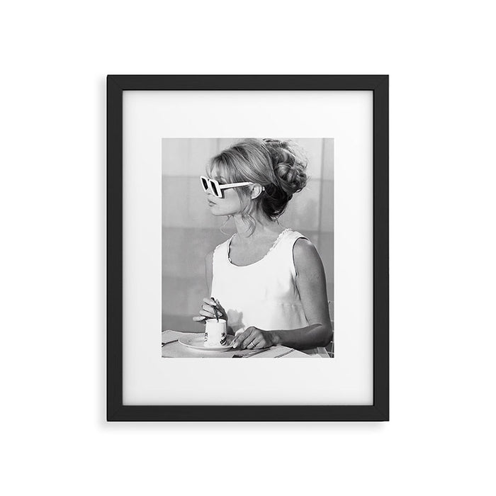 Brigitte Bardot in Sunglasses Retro Vintage Art Framed Art Print Gallery Image 1