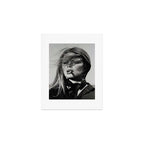 Brigitte Bardot Smoking a Cigarette, Black and White Photograph Art Print Gallery Image 1