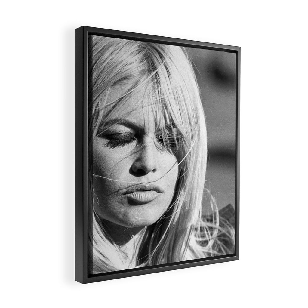 Brigitte Bardot with Cigarette Retro Vintage Art Framed Canvas Print Gallery Image 2