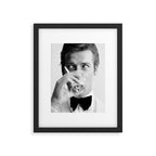 Roger Moore with Martini Retro Vintage Art Framed Art Print Gallery Image 5