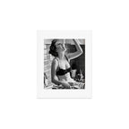 Spaghetti Girl, Black and White Vintage Photograph Art Print Gallery Image 1