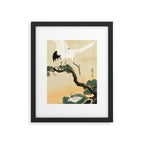 Crane and its chicks on a pine tree  - Vintage Japanese Woodblock Print Art Framed Art Print Gallery Image 5