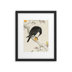 Crow eating persimmon Fruit - Vintage Japanese Woodblock Print Art Framed Art Print Gallery Image 5
