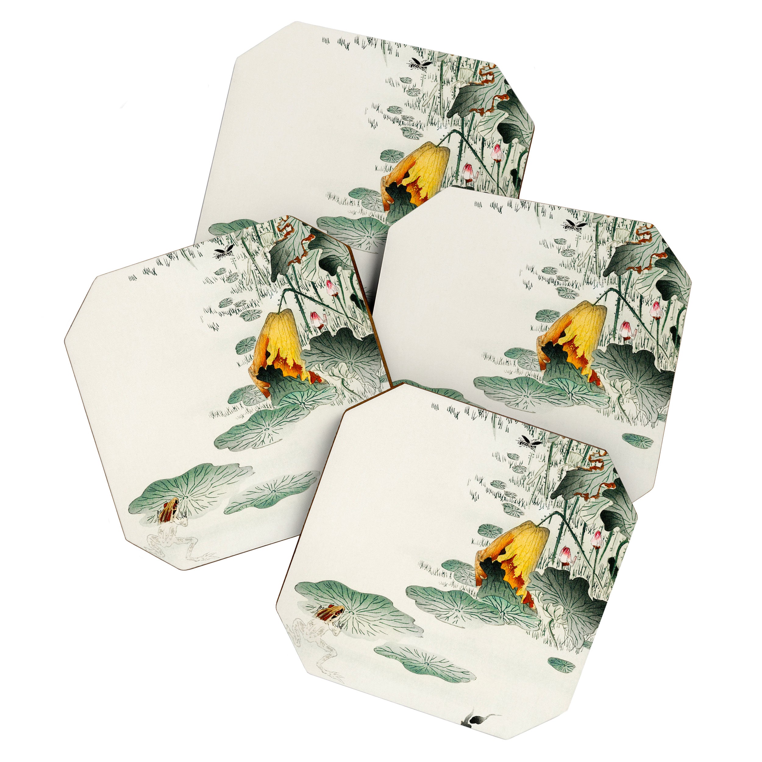 Frog in the swamp  - Vintage Japanese Woodblock Print Art Coaster Gallery Image 1