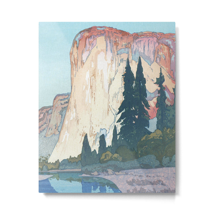 Hiroshi Yoshida, El Capitan Yosemite California United States Of America - Vintage Japanese Woodblock Print Art Metal Print Gallery Image 1