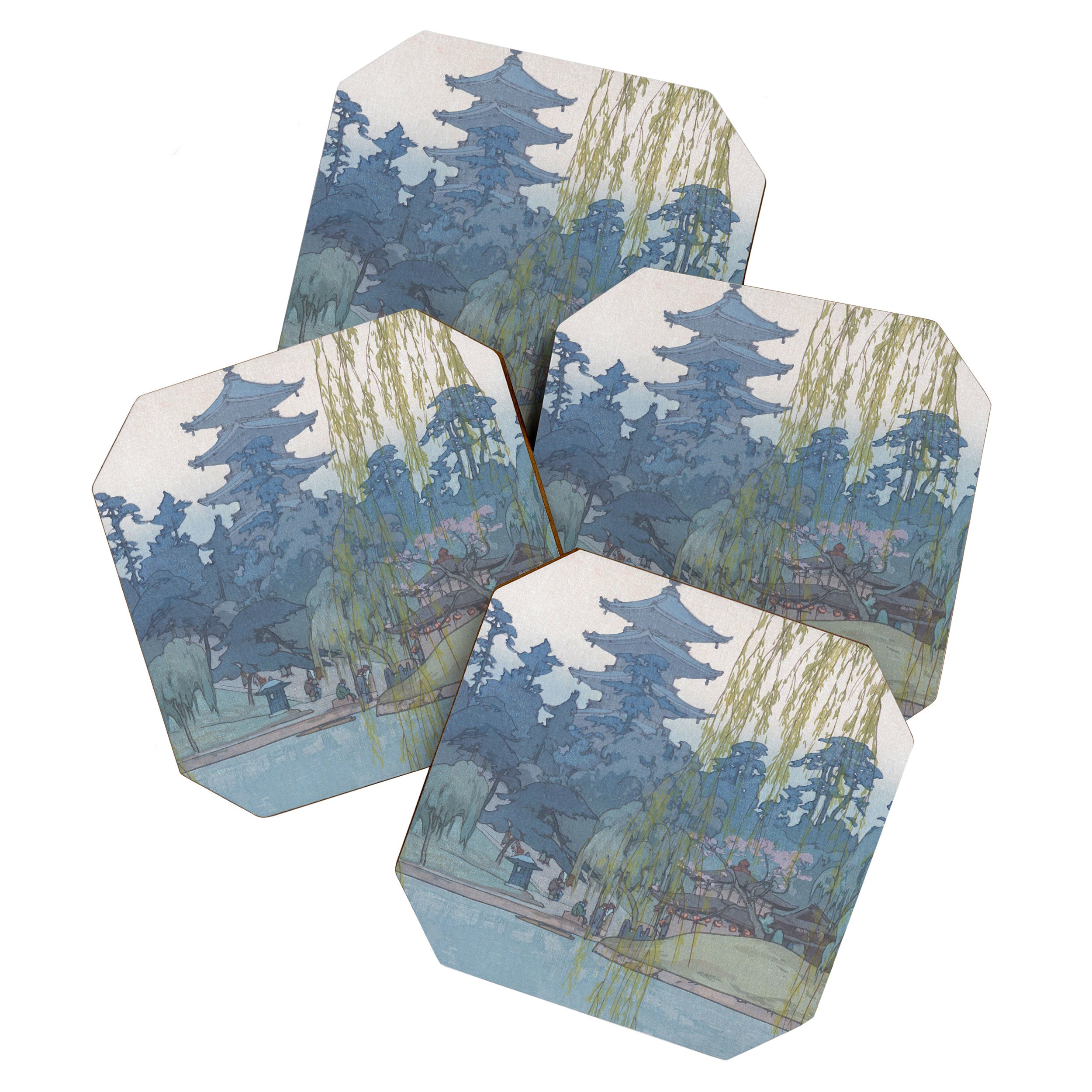 Hiroshi Yoshida, Sarusawa Pond, Nara - Vintage Japanese Woodblock Print Art Coaster Gallery Image 1
