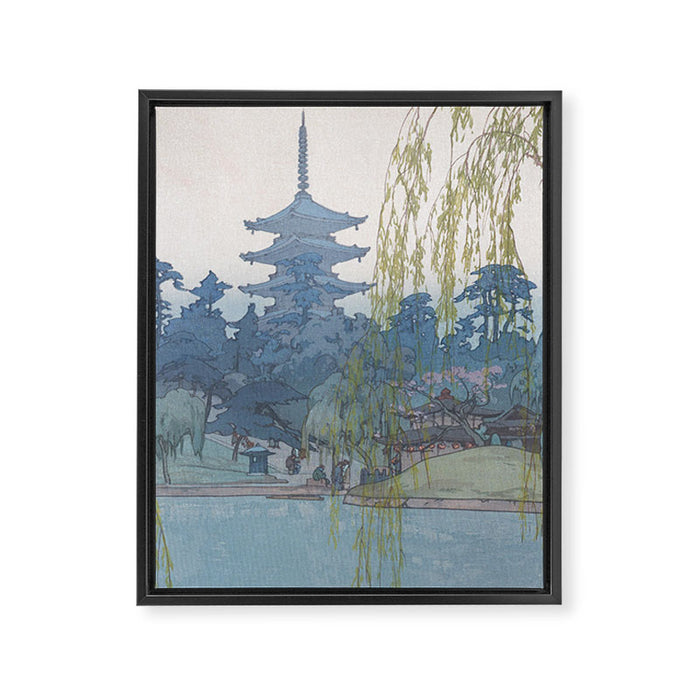 Hiroshi Yoshida, Sarusawa Pond, Nara - Vintage Japanese Woodblock Print Art Framed Canvas Print Gallery Image 1