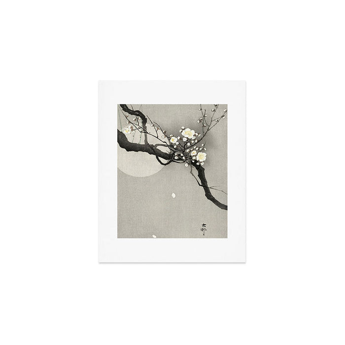 Ohara Koson, Blossoming Tree And Full Moon - Vintage Japanese Woodblock Print Art Print Gallery Image 1