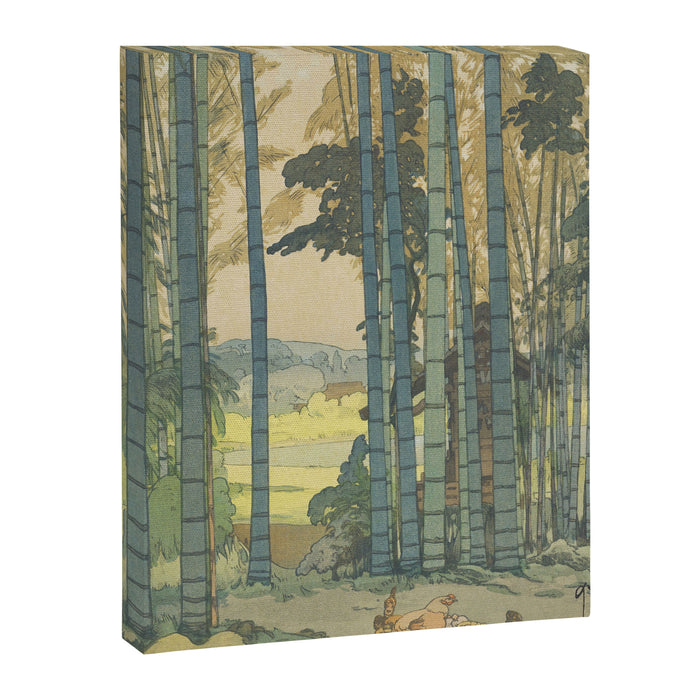 Yoshida Hiroshi, Bamboo Grove - Vintage Japanese Woodblock Print Art Canvas Print Gallery Image 1