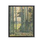 Yoshida Hiroshi, Bamboo Grove - Vintage Japanese Woodblock Print Art Framed Canvas Print Gallery Image 6