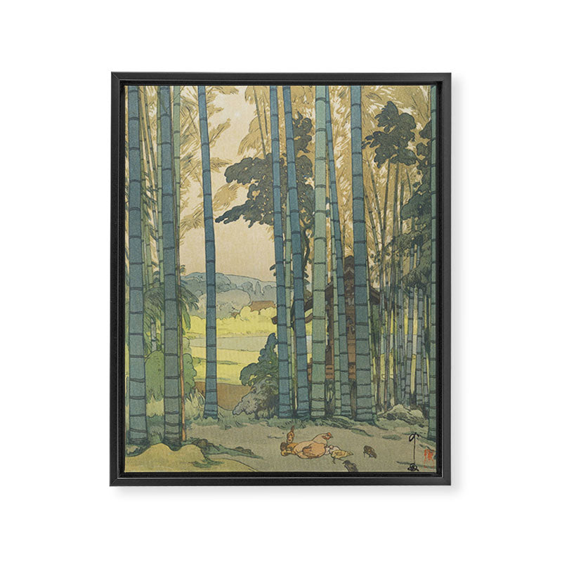 Yoshida Hiroshi, Bamboo Grove - Vintage Japanese Woodblock Print Art Framed Canvas Print Gallery Image 6