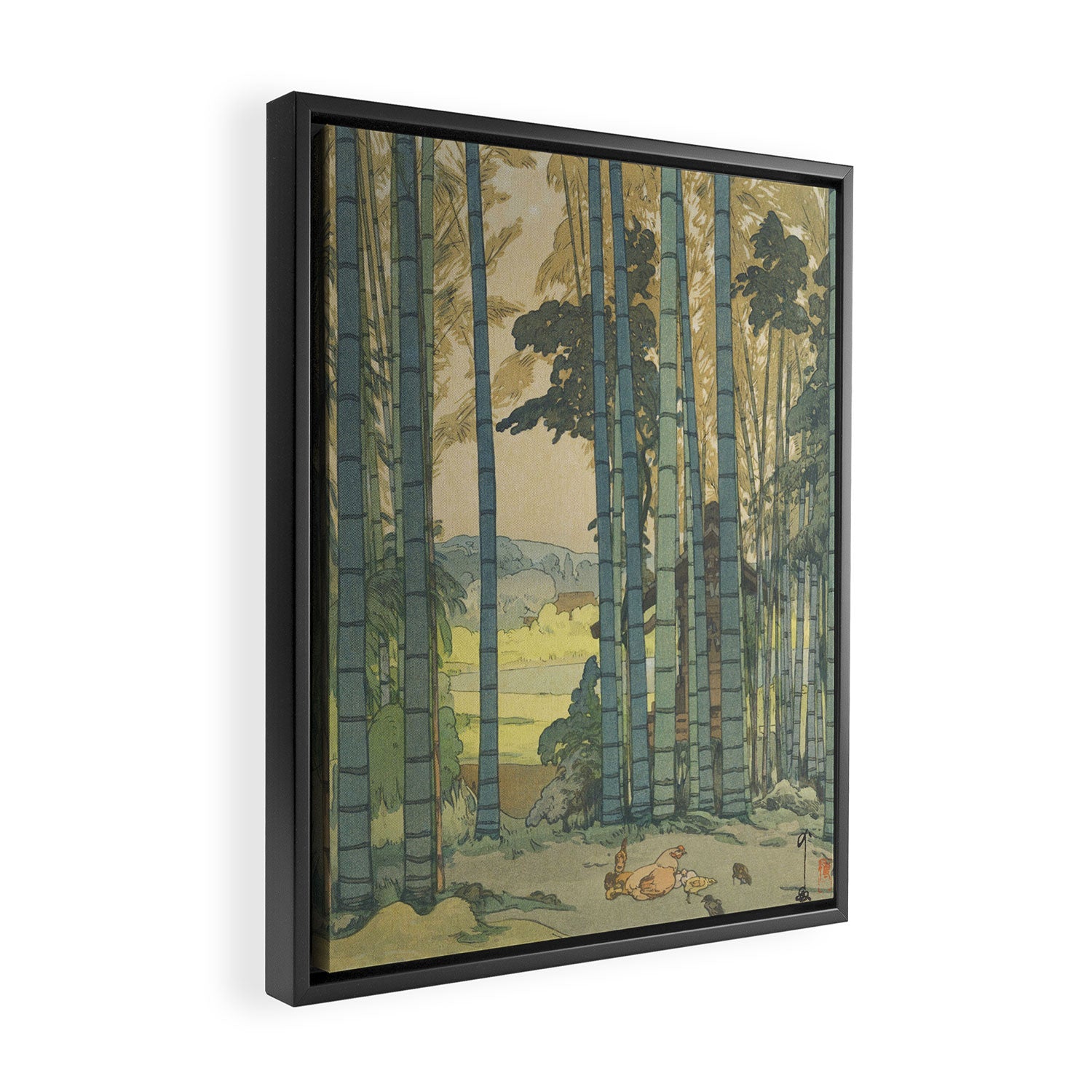 Yoshida Hiroshi, Bamboo Grove - Vintage Japanese Woodblock Print Art Framed Canvas Print Gallery Image 2