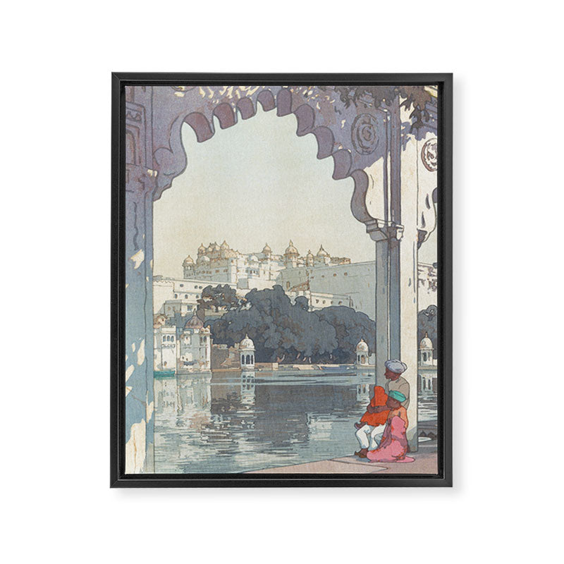 Yoshida Hiroshi, City Palace Udaipur - Vintage Japanese Woodblock Print Art Framed Canvas Print Gallery Image 6