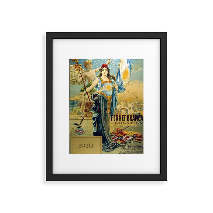 1910 Fernet Branca Liqueur Aperitif Advertisement Framed Art Print Gallery Image 1