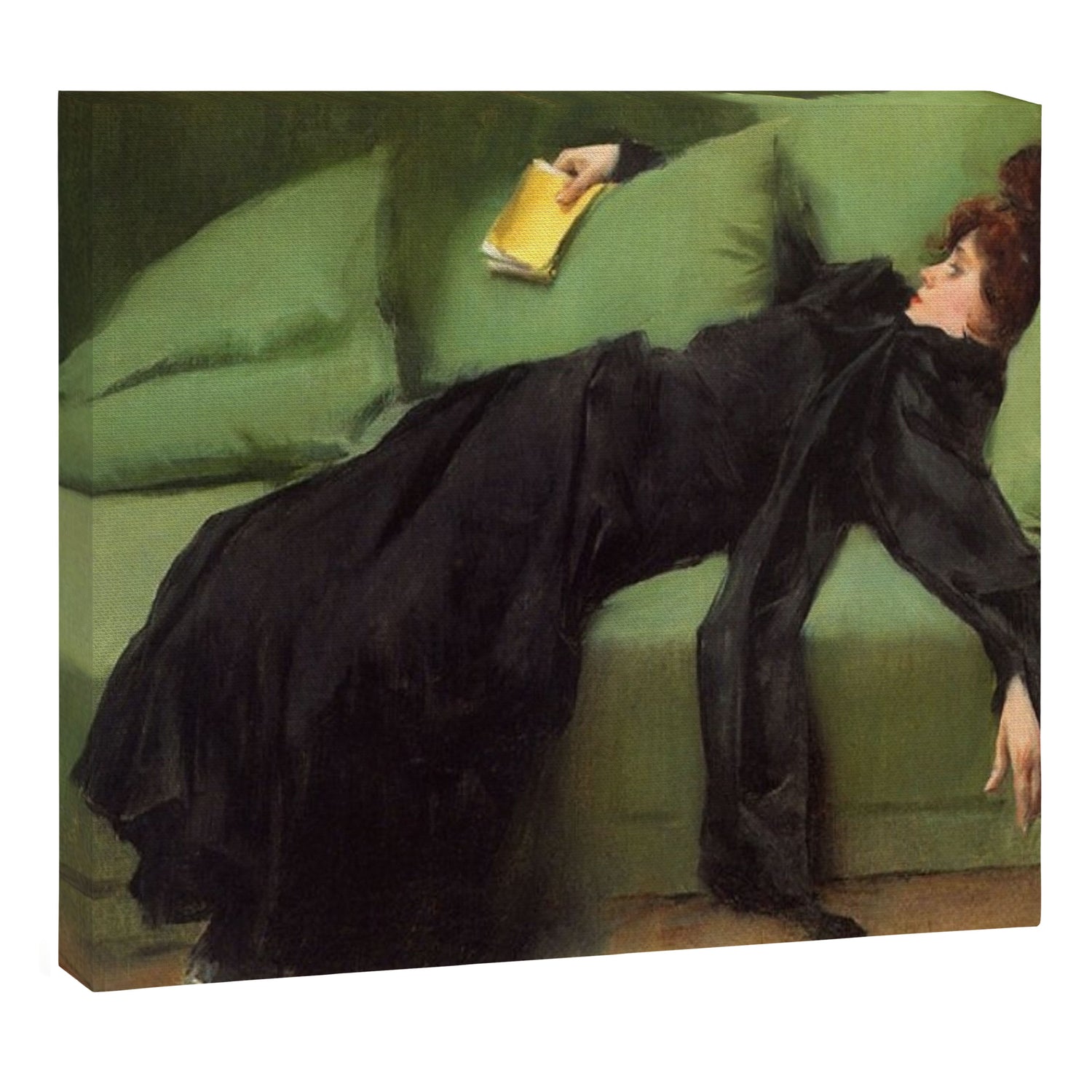 A Decadent Girl - Ramon Casas Canvas Print Gallery Image 3